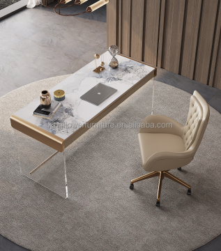 2024 Top Quality Acrylic Legs Modern Office Secretary Executive Desk