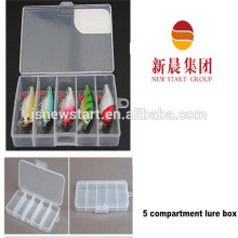 Wholesale 5 compartments plastic lure fishing box
