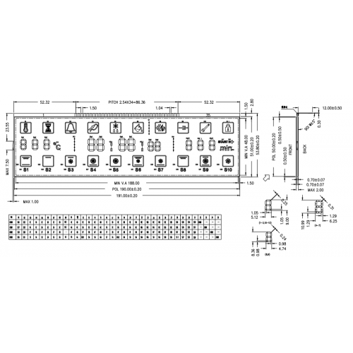 Niedriger Preis FSTN LCD -Anzeigemodul