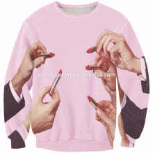 WY07 lipstick printing hedging sweater female long-sleeved sweater wholesale