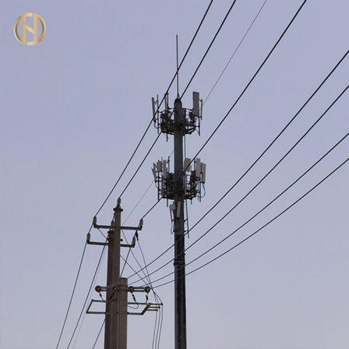 Galvanized Steel Electric Pole Design For Electrical Power Transmission