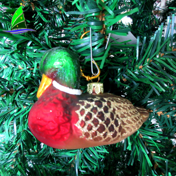 Artdargon Glass delights mallard duck Christmas Tree Ornament for decoration