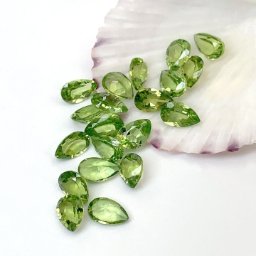 Peridot Gemstone Shape And Sizes Cut On Custom
