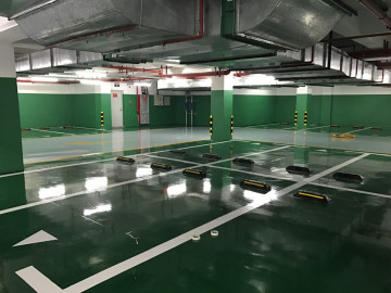 Green parking lot self-leveling epoxy floor