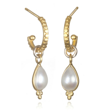friendly gold plated drop earring