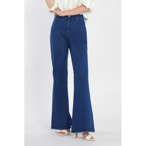 Ladies Blue Flared Jeans