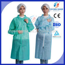 disposable nonwoven green lab coat