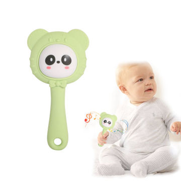 Silicone Baby Shaker Rattle Teether Sensory Teething Relief