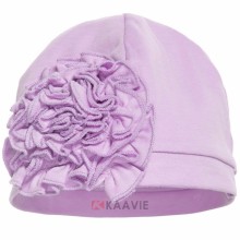 china factory infant baby plain big flower fancy kid girl summer beanie hats