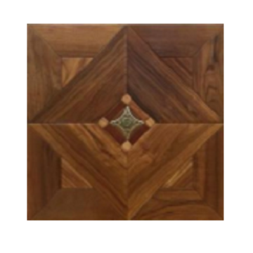 Teak and Oak Copper Parquet Engineered Wooden Flooring