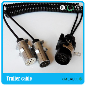 7 way 24 V coiled cable for tractor parts use