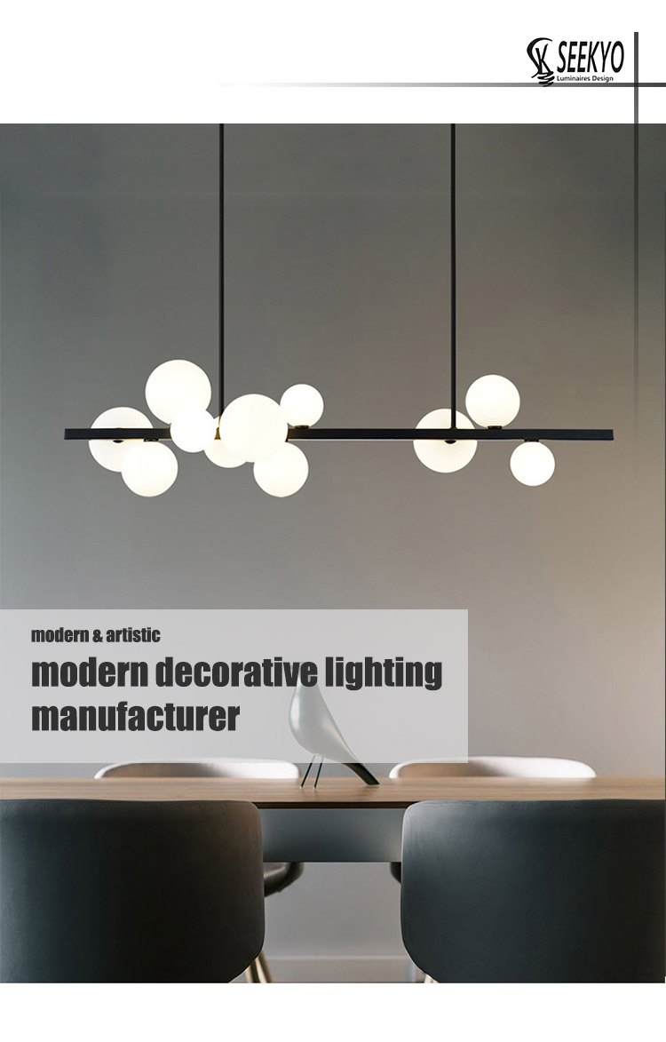 The Scattered Glass Ball G4 Black Linear Pendant Lights is a stunning lighting fixture that is perfect for modern, contemporary, or minimalistic home decor. The Scattered Glass Ball G4 Black Linear Pendant Lights is a stunning lighting fixture that is perfect for modern, contemporary, or minimalistic home decor.
