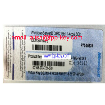 Genuine Windows Server 2008 R2 Standard Coa Label ,Oem ,5 Cal