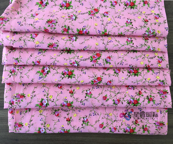 Small Broken Flower Rayon Printed Fabric