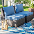 Modern Garden Pe Rattan Outdoor Sofa Combination