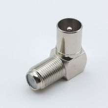 Pal Male to F Female Angle Type Connector Adapter