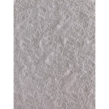 Pizzo elasticizzato floreale bianco