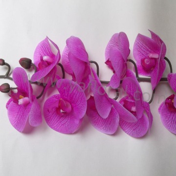 Hand feeling hongkong artificial cymbidium orchids latex flowers wholesale