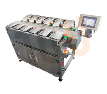 multihead combination weigher for fried calamari