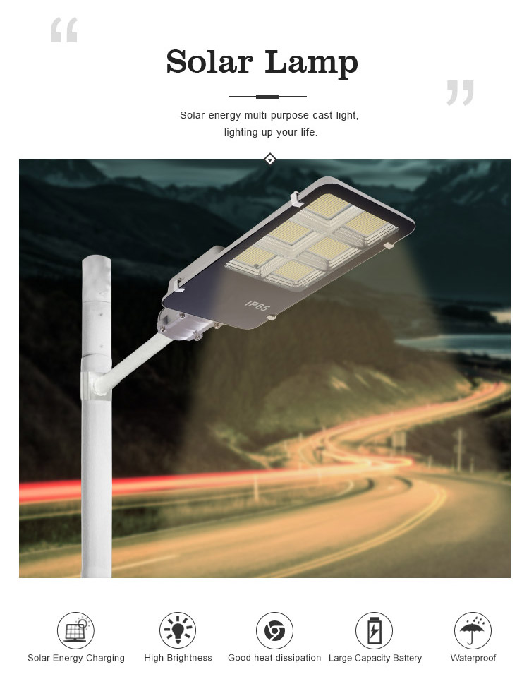 IP65 Split Solar Street LED Light Price 50W 500W 300W Aluminum Solar LED Street Light