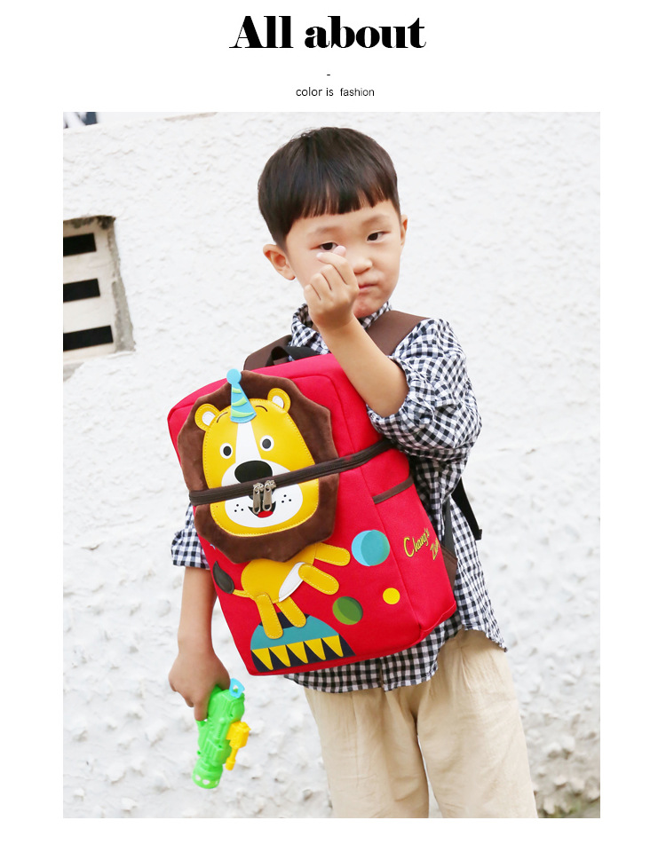 Kindergarten Schoolbag Children's Anti-lost Cartoon Creative DIY Stereo School Backpack Boy Girl 3D Cartoon Baby Backpack Cute