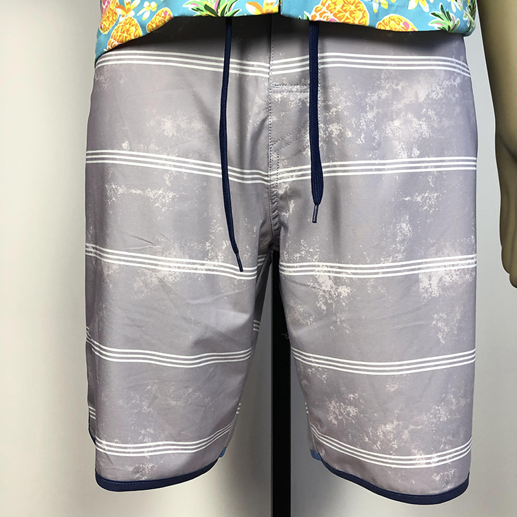 Quick dry light grey beach shorts