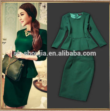 Elegant and decent women office skirt suit