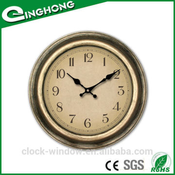 Iron frame antique round wall clock