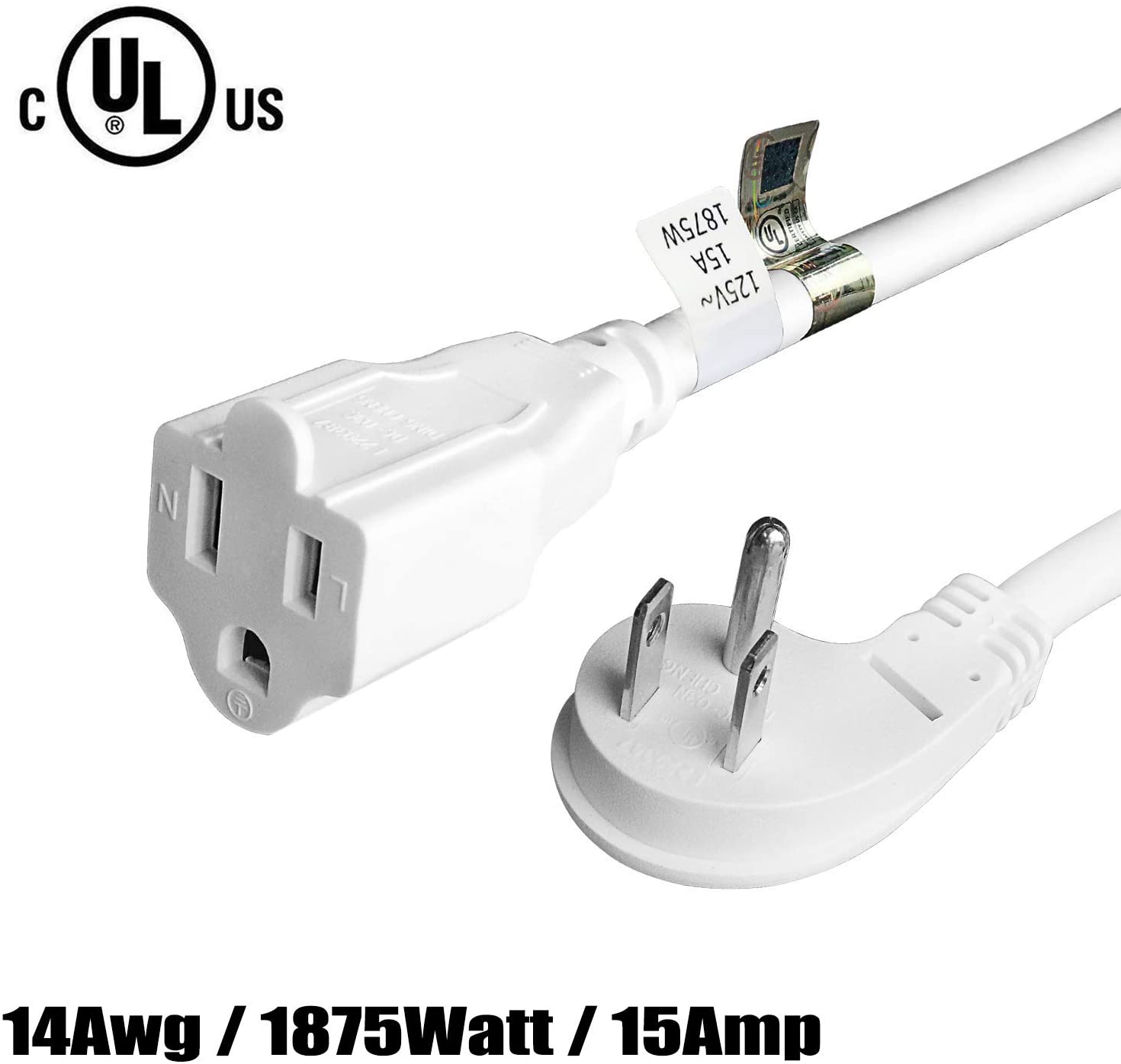 1875W Flat Plug 5-15P POWER CORD SJT SJTW 3*18AWG 16AWG 14AWG Customized according to customer's request