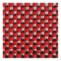 3K Red Plain Carbon Aramid Fabrid