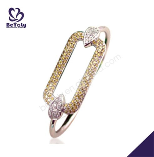 Fine jewelry cheap cz geometric clasp bangles