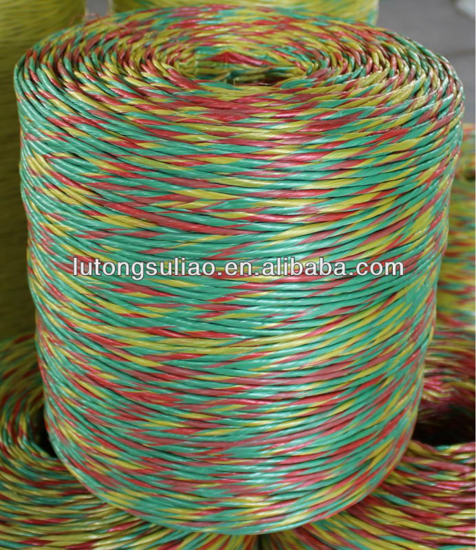 singlle strand twisted pp raffia packing baler string plastic raffia hay baler twine