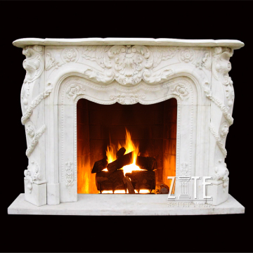Home Decorative Popular stone marble fireplace surrounds