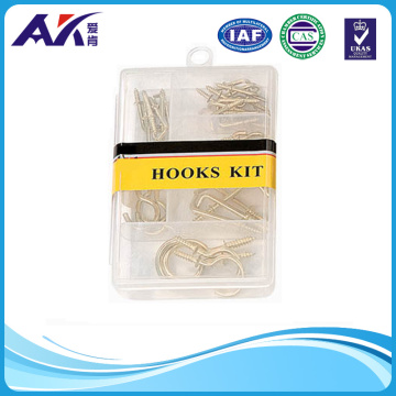 Metal Screw Hooks Kit Assorted in Sizes