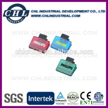 Custom logo clear plastic paper clip supplier