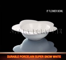 8 Inch Flower Rim Shape Porcelain Bowl Unique Fruit Bowl