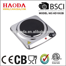 Electric coil hot plate and stove with countertop