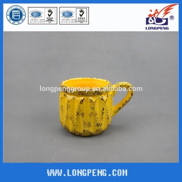 Fancy Yellow Ceramic Coffee cup