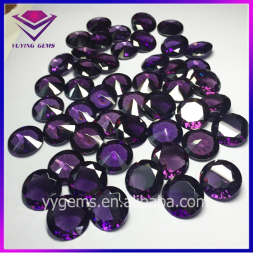Wholesale Big Size 20MM Dark Amethyst CZ Round Shape Cubic Zirconia Gem Stone