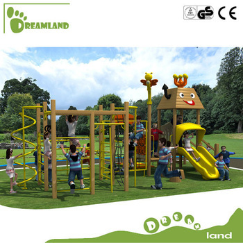 outdoor wood children playground equipment