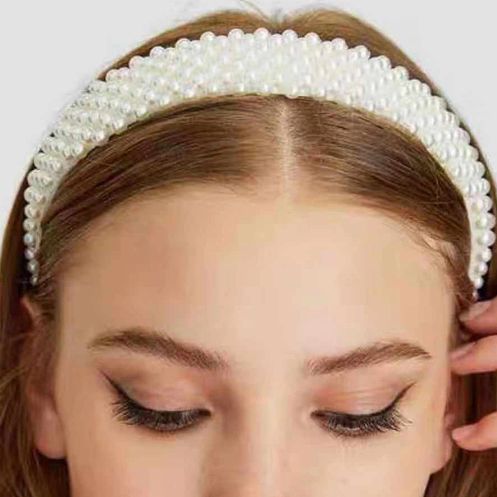 Superstarer Instagram Custom Women Fashion Korean Simple Hair Accessories Braided Pearl Hair Band and Girl Pearl Hairband