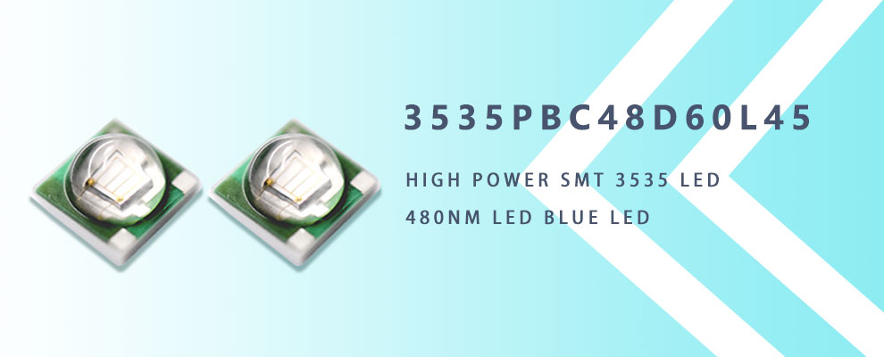 3535PBC48D60L45 High Power Blue LED 3535 SMD LED 480nm LED - Water Blue