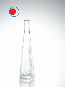 Creative Sloping Shoulder Glass Diamond Bottle