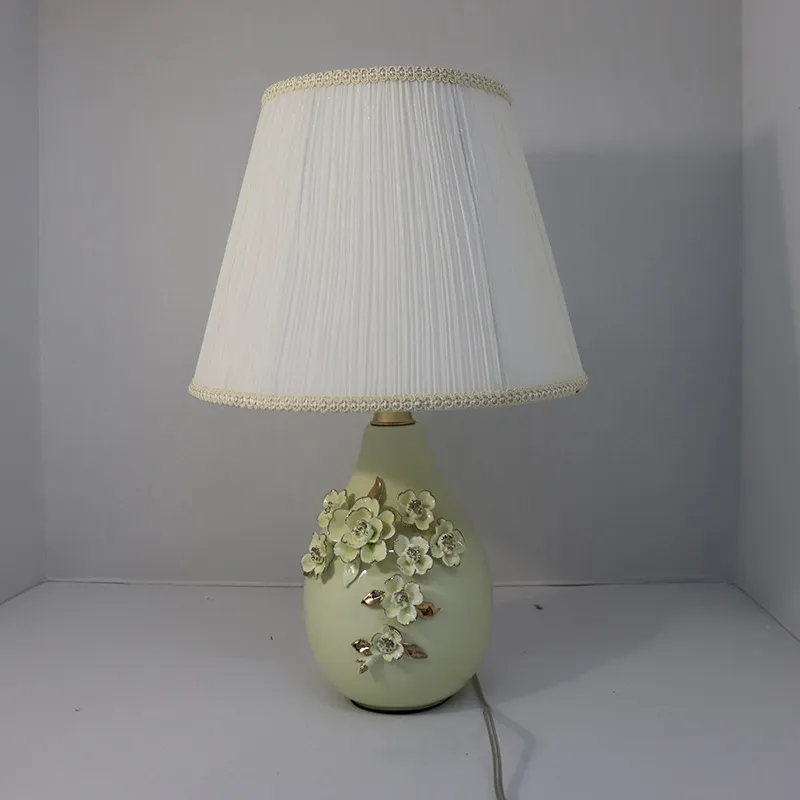 Elegant Gold Ceramic Table Lamp for Bedroom and Living Room