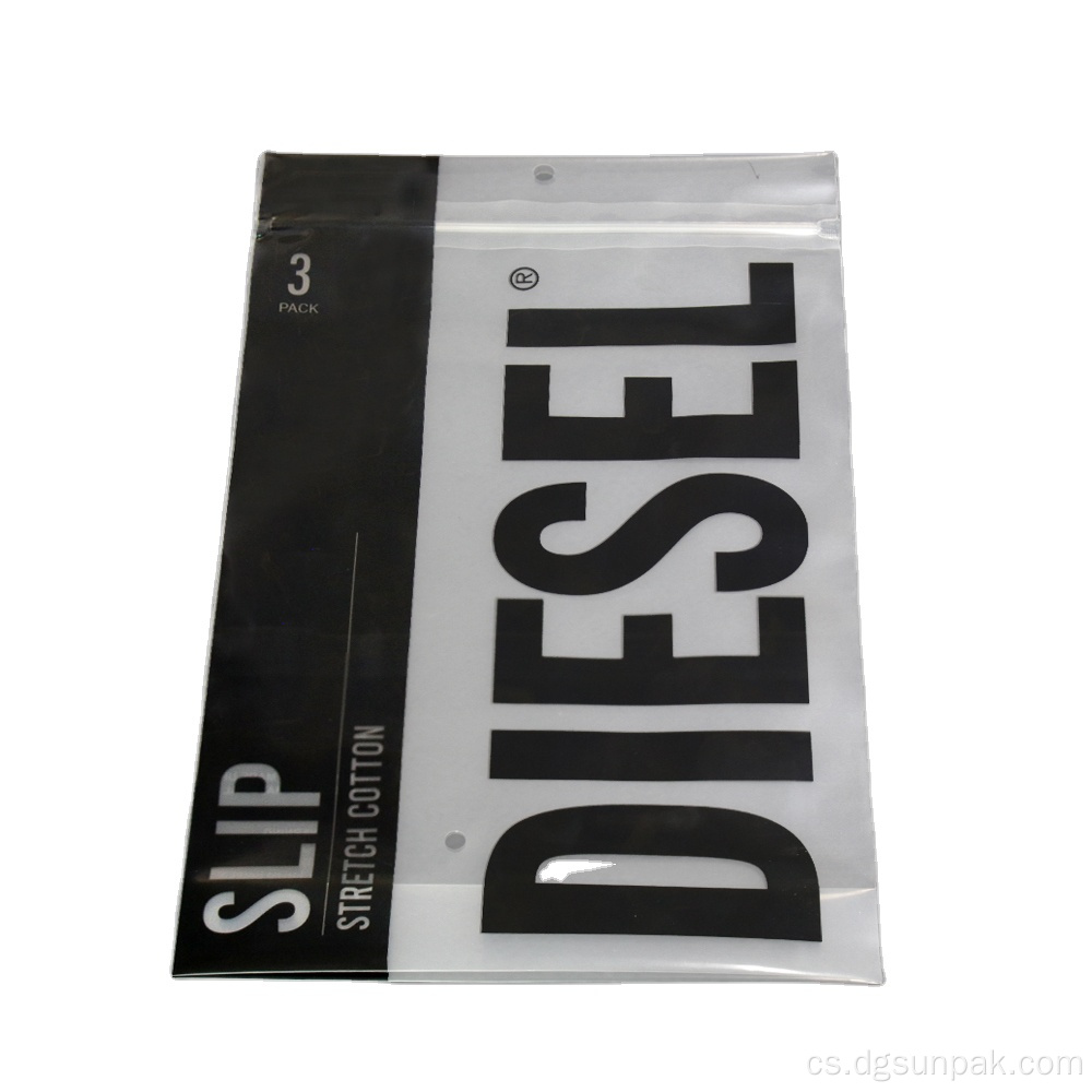 Matná matná taška na zip Oblečení Tshirt Zip Bag