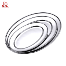 Oval Stainless Steel Silver Dish Plate Serving Platter