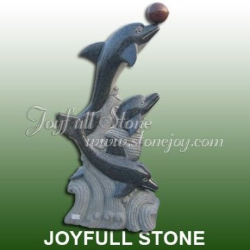 Granite Dolphin Sculpture