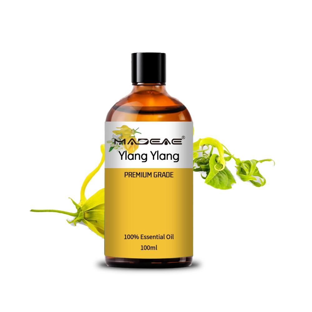 Aceite esencial de fragancia característica por destilación de flores frescas Aceite de ylang orgánico extraído