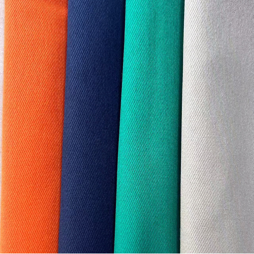 Tecido de roupas de trabalho tingidas uniformes de sarja de poliéster 100% 100%