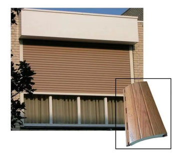OAK Color Aluminum Slat Roller Blinds